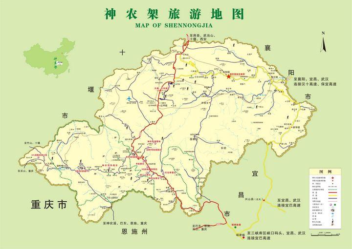神农架景区地图?